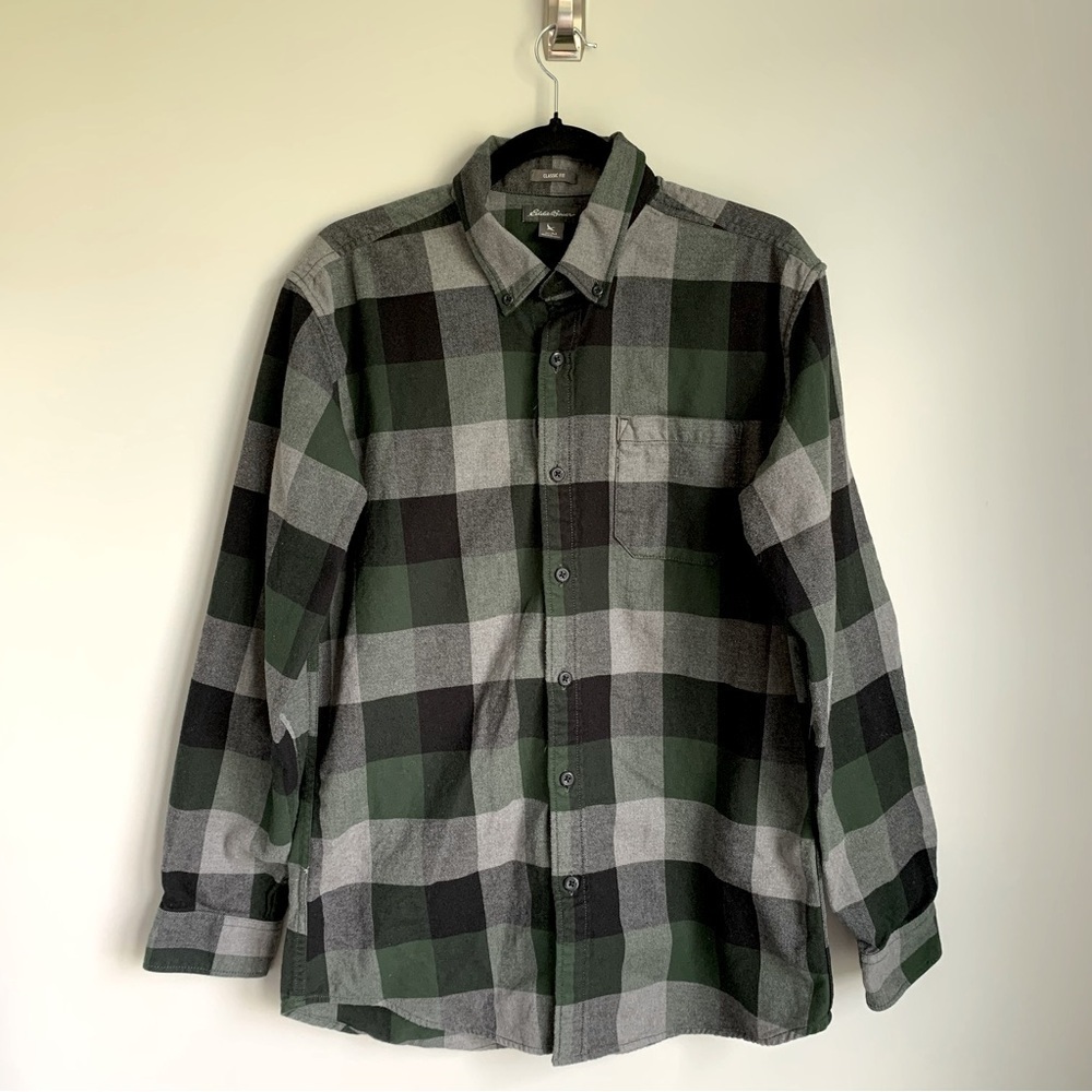 Eddie Bauer Classic Fit Flannel Long Sleeve Button-up Shirt